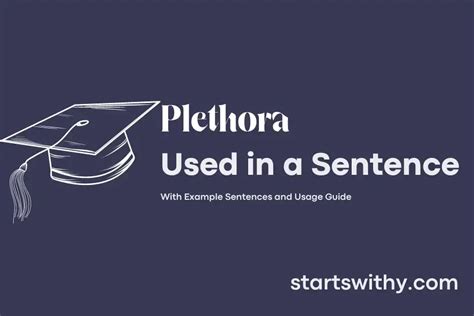 Examples of 'plethora' in a sentence .